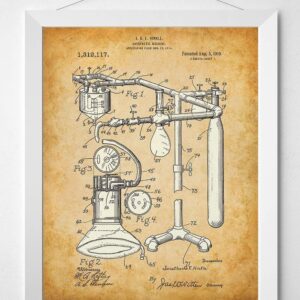 Anesthetic Machine Patent - 11x14 Unframed Patent Print - Great Gift for Doctors, Surgeons, and Anesthesiologist and Home and Office Decor Under $15