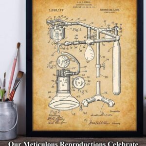 Anesthetic Machine Patent - 11x14 Unframed Patent Print - Great Gift for Doctors, Surgeons, and Anesthesiologist and Home and Office Decor Under $15