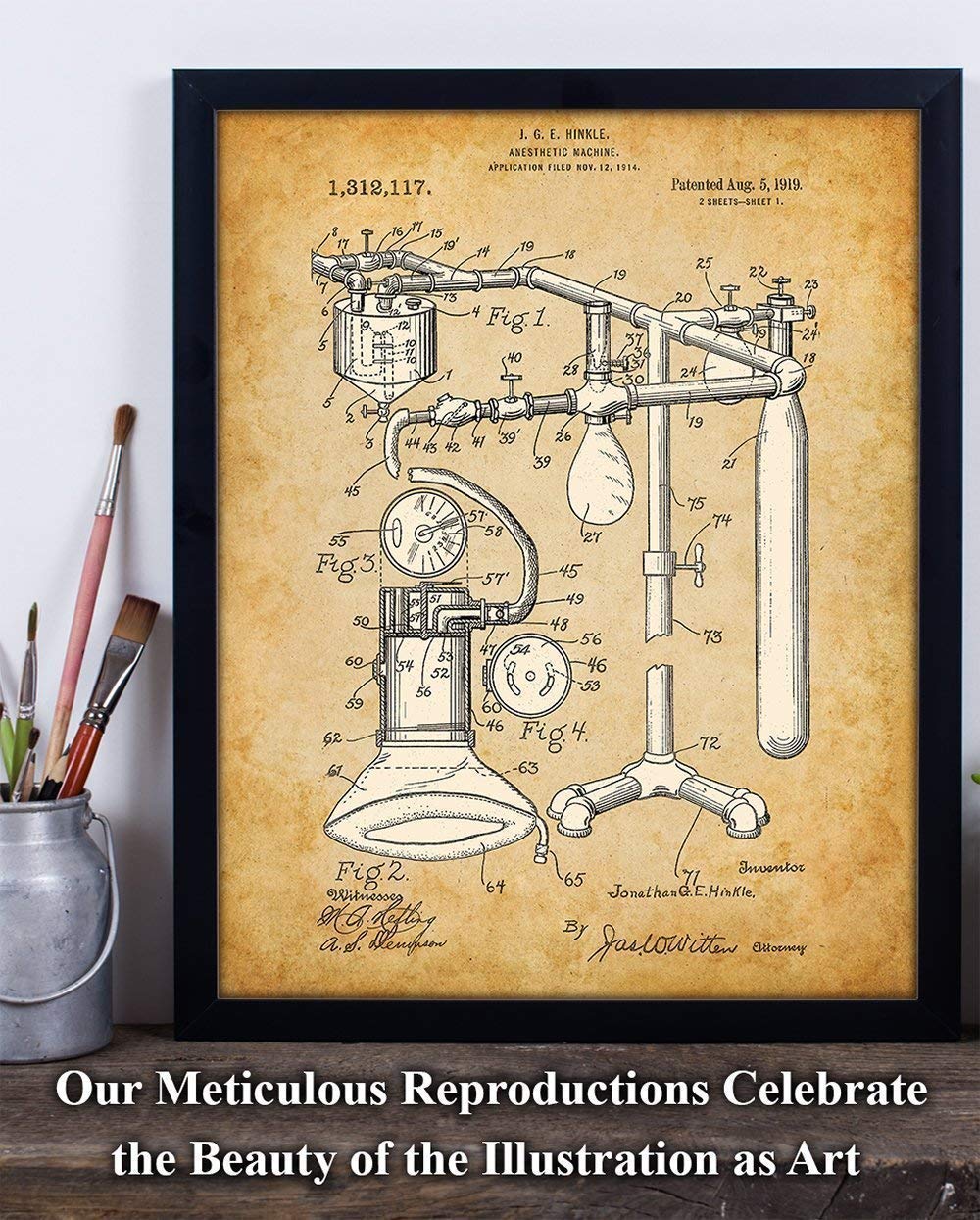 Anesthetic Machine Patent - 11x14 Unframed Patent Print - Great Gift for Doctors, Surgeons, and Anesthesiologist and Home and Office Decor Under $15