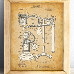 Anesthetic Machine Patent - 11x14 Unframed Patent Print - Great Gift for Doctors, Surgeons, and Anesthesiologist and Home and Office Decor Under $15