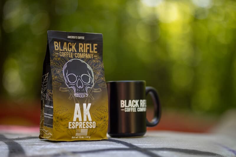 Black Rifle Coffee Company AK Espresso, Medium Roast Ground Coffee, 12 OZ Bag