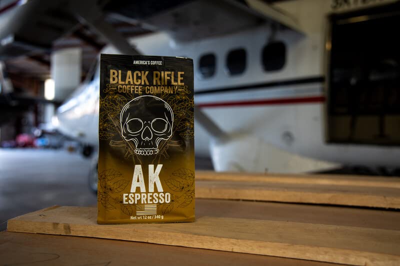 Black Rifle Coffee Company AK Espresso, Medium Roast Ground Coffee, 12 OZ Bag