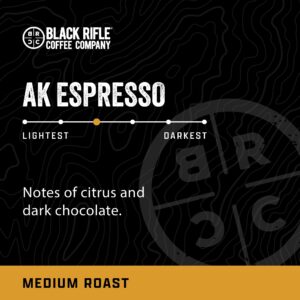 Black Rifle Coffee Company AK Espresso, Medium Roast Ground Coffee, 12 OZ Bag