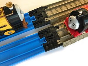 trainlab track adapters compatible with plarail to brown 2009 trackmaster tracks 2pcs (black)