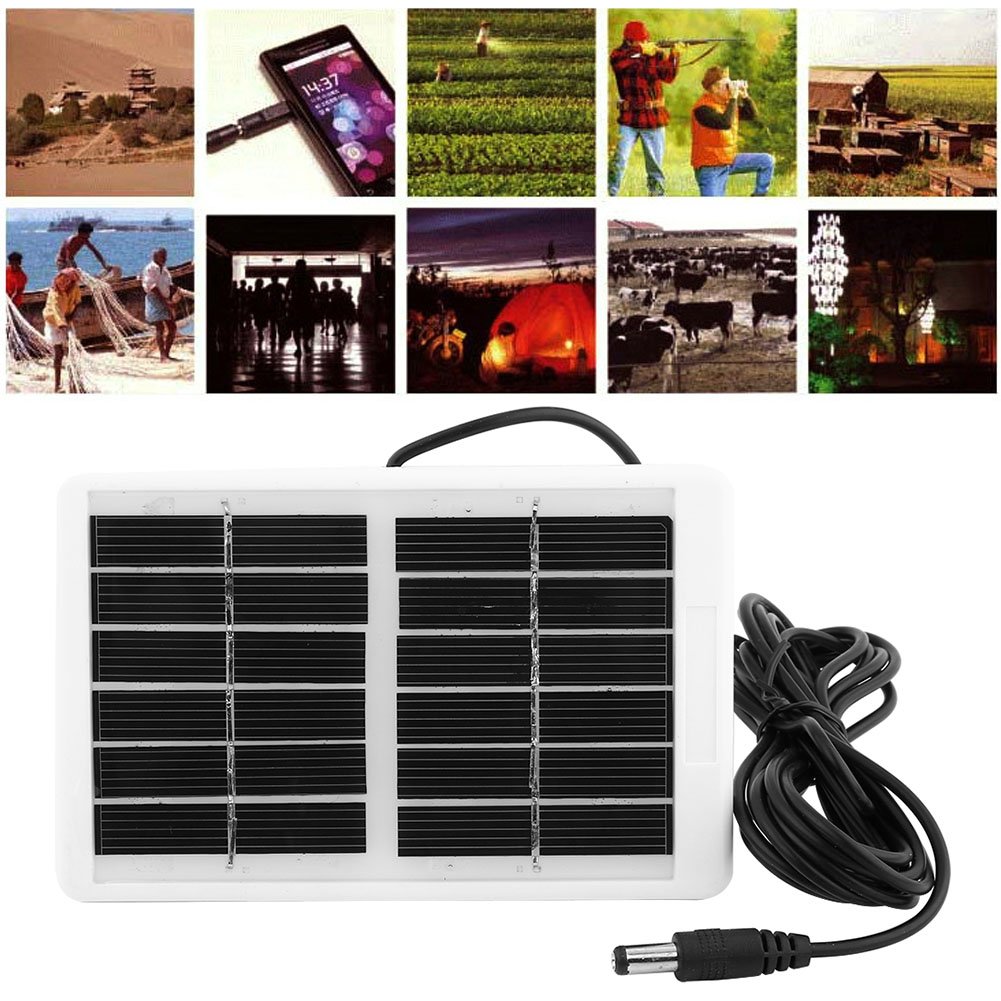 Asixx Solar Panel Charger, 6V 12.W Outdoor Multi-Function Portable Waterproof Solar Panel Charger for Emergency Lamp Fan, Outdoor Activities, Emergency, and Outdoor Working