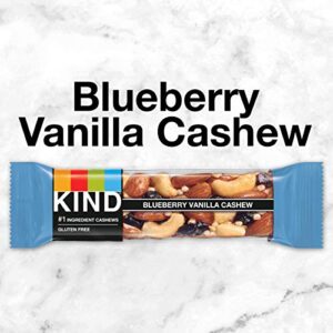 KIND Bars, Blueberry Vanilla & Cashew, Gluten Free, Low Sugar, 1.4oz, 12 Count
