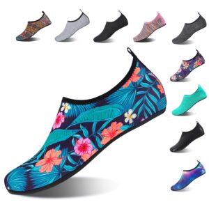 aqua socks beach water shoes barefoot yoga socks quick-dry surf pool swim shoes for women men(forest,9.5/10.5 women,8.5/9 men,40/41 eu)