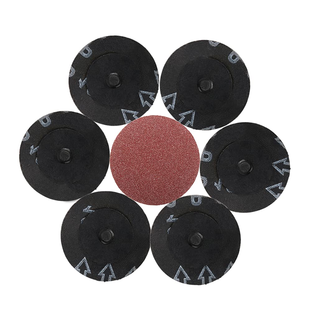 50Pcs Quick Change Discs Set,2 Inch 36 Grit Roll Lock Grinding Discs for Die Grinder Surface,Burr Rust Paint Removal