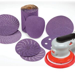 3M Stikit Disc 775L, 87430, Multi Pack, 5 in x NH, 240+, 320+, 400+ Coating Cut Cutting Angle Flute Purple