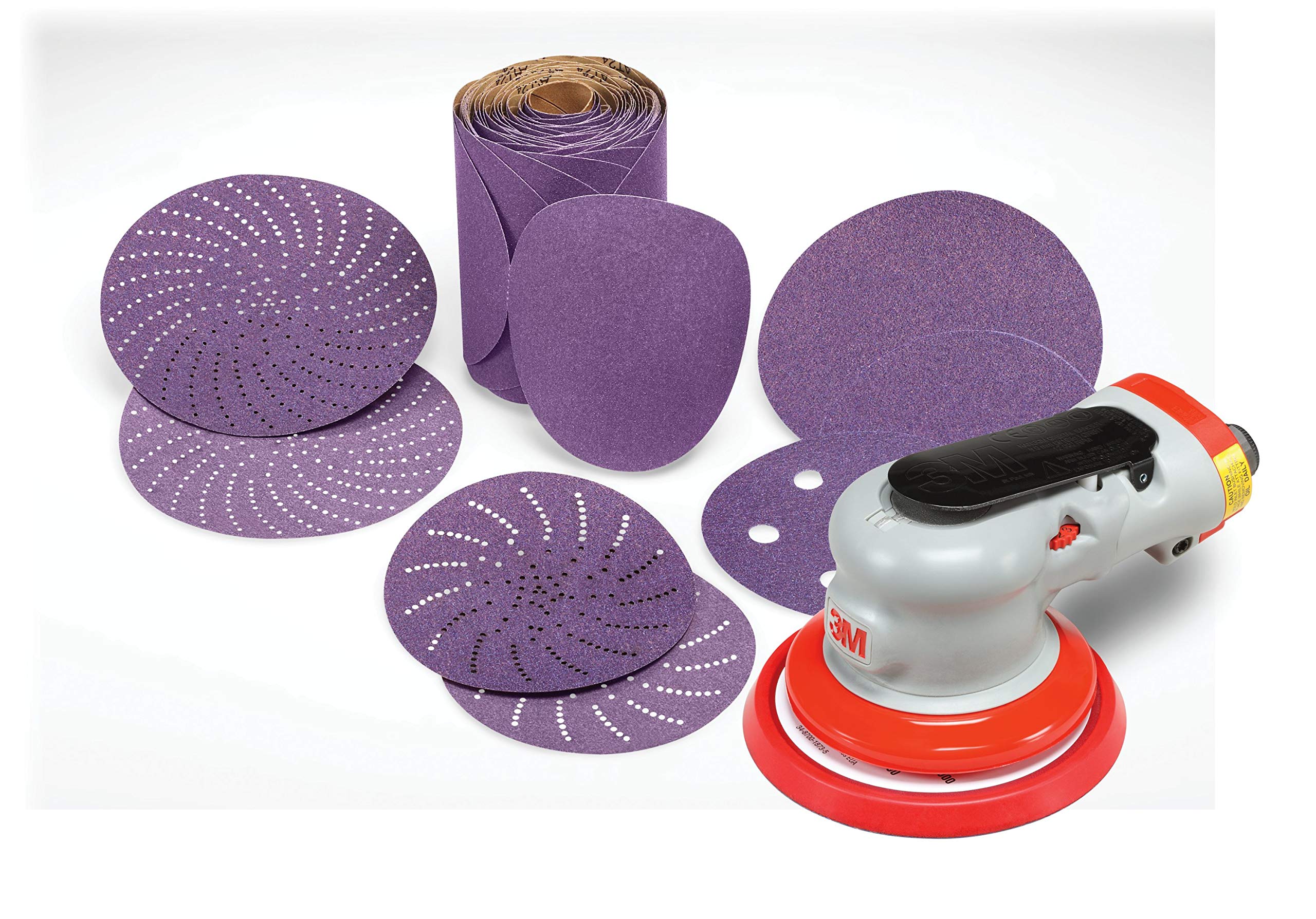 3M Stikit Disc 775L, 87430, Multi Pack, 5 in x NH, 240+, 320+, 400+ Coating Cut Cutting Angle Flute Purple