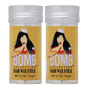 she is bomb collection hair wax stick 2.7 oz. (pack of 2)