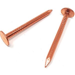 1.5 Inch Copper Nails for Slating & Roofing - 10 Oz Pack of Solid Copper Nail Spikes