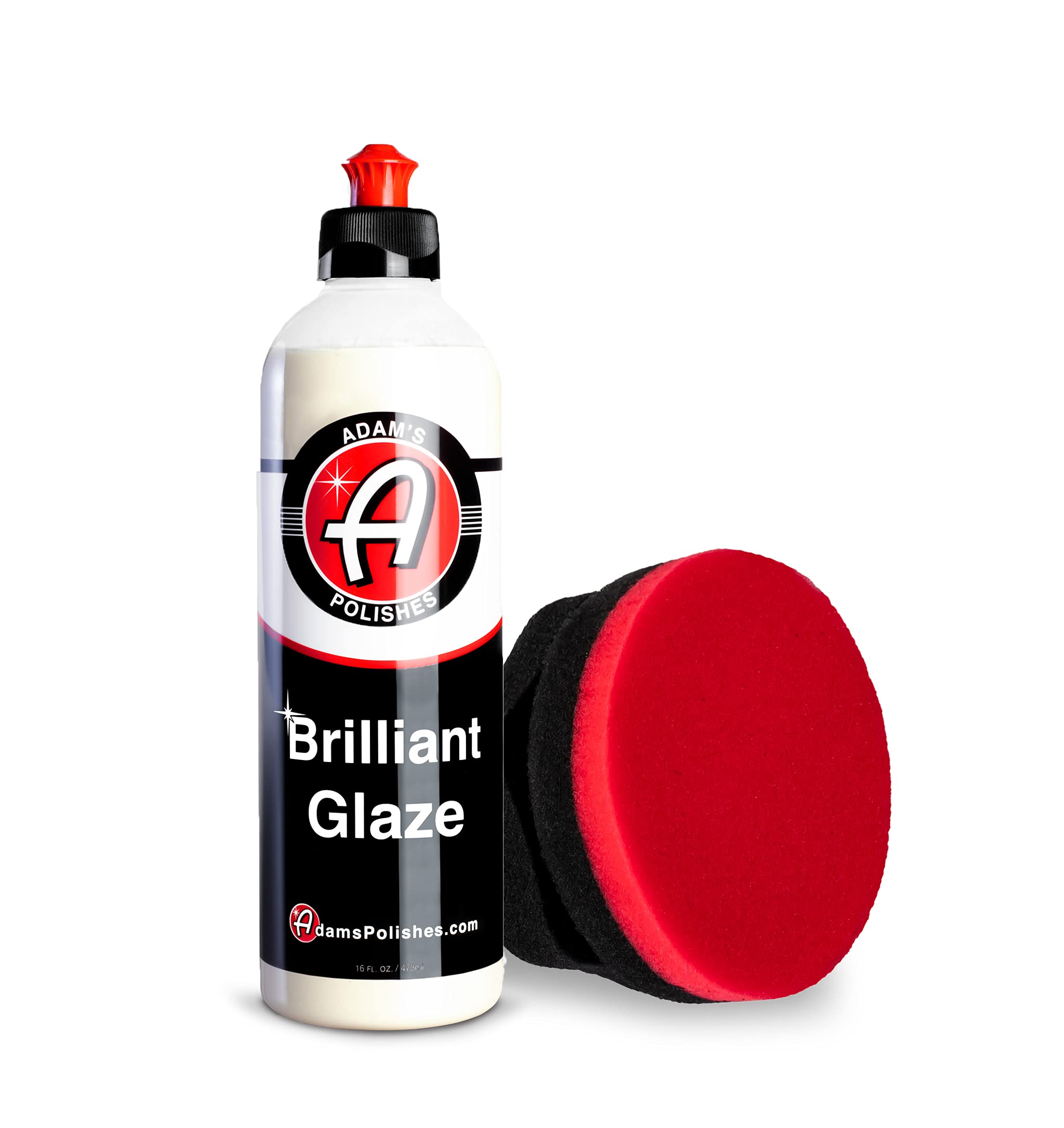 Adam's Polishes Brilliant Glaze 16oz - Amazing Depth, Gloss and Clarity - Achieve that Deep, Wet Looking Shine - Super Easy On and Easy Off (Combo)