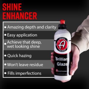 Adam's Polishes Brilliant Glaze 16oz - Amazing Depth, Gloss and Clarity - Achieve that Deep, Wet Looking Shine - Super Easy On and Easy Off (Combo)