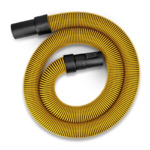 dewalt dxva19-2501 durable vacuum hose, compatible with dxv12p dxv14p dxv16p dxv16pa dxv16s, yellow