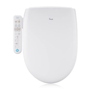 inus n22 electric heated bidet toilet seat elongated, warm water, smart heated water luxury bidet toilet seat with kids mode, air dryer, self cleaning, tankless, smart touch panel & temp control