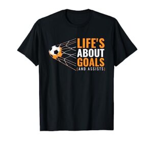 soccer shirt for boys | 'life's about goals' | boys soccer t-shirt
