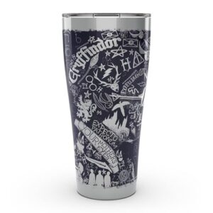 tervis harry potter 20th anniversary triple walled insulated tumbler travel cup keeps drinks cold & hot, 30oz legacy, stainless steel