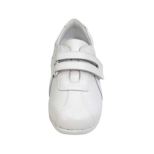 24 Hour Comfort Bonnie (1062) Women's Wide Width Cushioned Leather Walking Shoes White 8.5