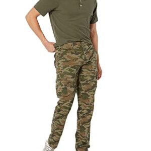 Amazon Essentials Men's Slim-Fit Stretch Cargo Pant (Available in Big & Tall), Green Camo, 30W x 30L