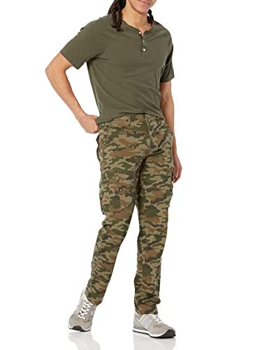 Amazon Essentials Men's Slim-Fit Stretch Cargo Pant (Available in Big & Tall), Green Camo, 30W x 30L