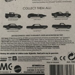 Hot Wheels 2018 50th Anniversary Black & Gold Series 1/64 Scale Diecast Model Car ('64 Impala 5/6)