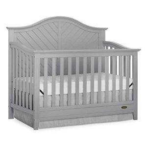 dream on me ella 5-in-1 full size convertible crib in pebble grey, greenguard gold certified