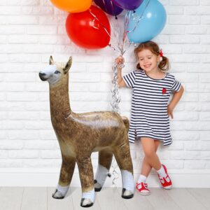 Jet Creations 30" Tall Inflatable Llama Alpaca Light Brown Lifelike Blow-Up Stuffed Animal Pet Figure for Decor Play Livestock Theme Party Pool Birthday VBS Photo Prop Gift for Boys Girls Kids 1pc