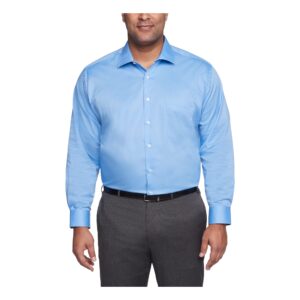 van heusen men's big fit flex collar stretch solid (big and tall) dress shirt, blue frost, 18.5 neck 34 -35 sleeve xx-large us