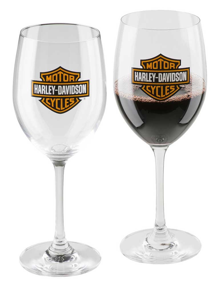 Harley-Davidson Core Bar & Shield Logo Wine Glass Set - 19 oz. HDX-98708