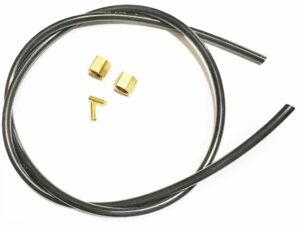 sellerocity brand kit air compressor tube unloader hose 40" compatible with emglo jenny 610-1091 dewalt a12463 contains nut & ferrule with inserts