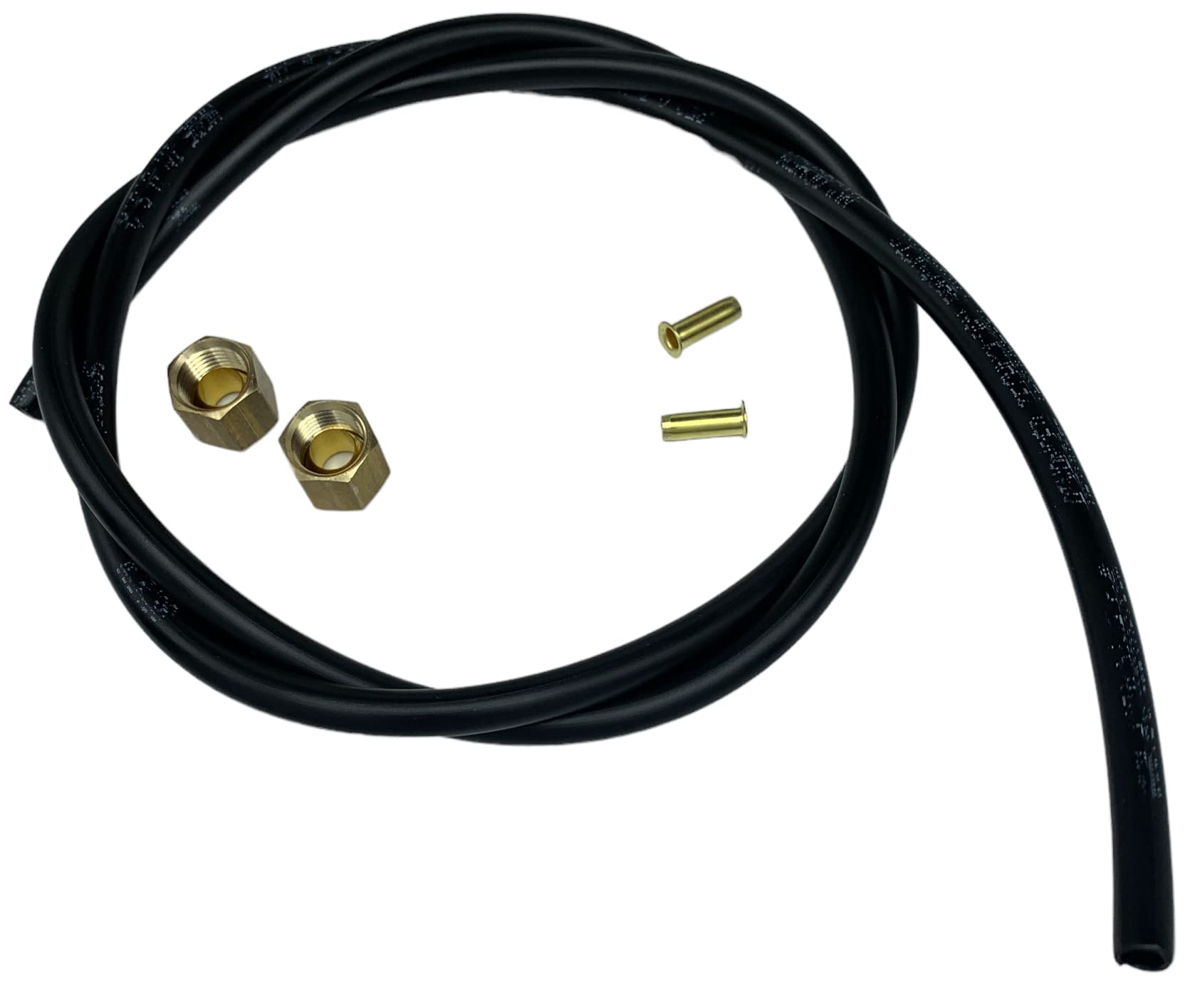 Sellerocity Brand Kit Air Compressor Tube Unloader Hose 40" Compatible With Emglo Jenny 610-1091 Dewalt A12463 Contains Nut & Ferrule With Inserts