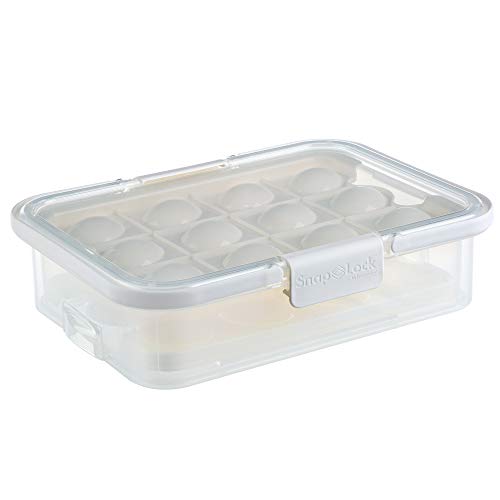 SnapLock by Progressive Collapsible Egg Carrier, One Size, White