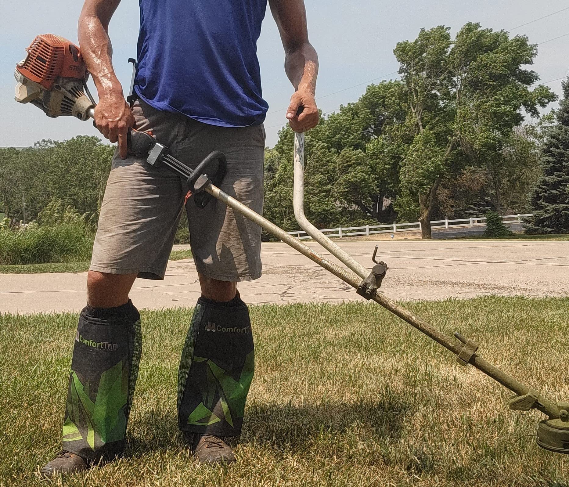 ComfortTrim Leg Guards for Weed Eating, Trimming & Mowing Comfort Trim