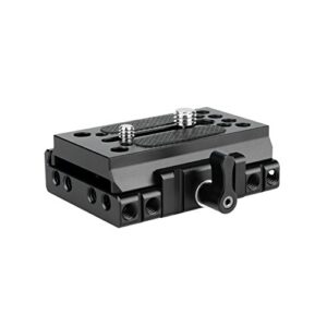 niceyrig quick release base plate compatible with manfrotto 577, 501, 504, 701 for dslr camera 15mm rail support system