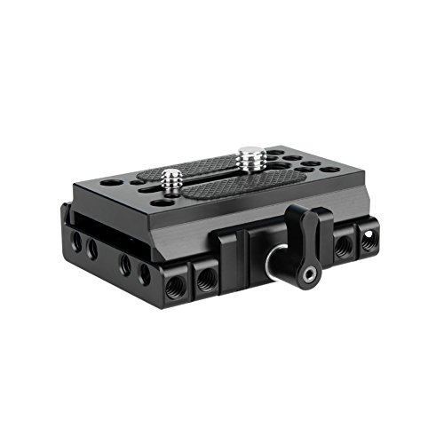 NICEYRIG Quick Release Base Plate Compatible with Manfrotto 577, 501, 504, 701 for DSLR Camera 15mm Rail Support System