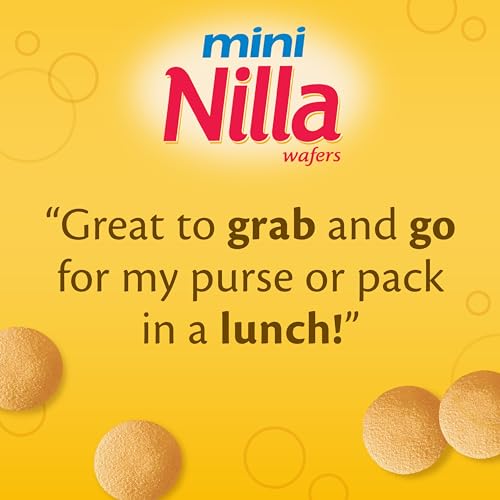 Nilla Wafers Mini Cookies, Vanilla Wafers, 48 Total Snack Packs (4 Boxes)