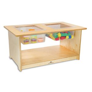 whitney brothers wb1854 toddler sensory table, natural uv