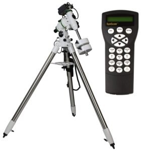 sky watcher eqm-35 – fully computerized goto german equatorial telescope mount – belt-driven, astrophotography ready, computerized hand controller with 42,900+ celestial object database,white