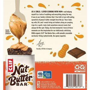 CLIF Nut Butter Bar - Chocolate Peanut Butter - Filled Energy Bars - Non-GMO - USDA Organic - Plant-Based - Low Glycemic - 1.76 oz. (5 Pack)