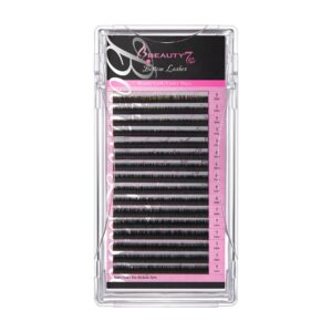 beauty7 mixed volume under bottom lower individual false eyelash extension tray matte synthetic mink curl j 0.15mm thickness 5/6/7mm length