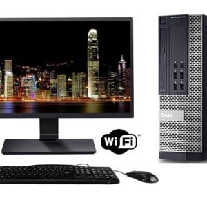 Dell Optiplex 990 SFF Desktop Computer Tower PC (Intel Core i5 3.1 GHz, 8GB Ram, 500GB HDD, WiFi, DVD-RW, Keyboard Mouse) 19in LCD Monitor Brands Vary, Windows 10 (Renewed)