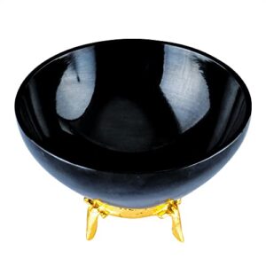 fashionzaadi black decorative bowl - wiccan altar supplies - bowl decor - living room accessories - reiki gifts - black tourmaline crystal - good luck - home decor tray dish