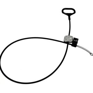 Recliner-Handles D Pull Handle with Cable with 3.25" Exposed Wire and 3mm Barrel, Metal Mounting Bracket Along with 41" Total Length with an Assist Spring S-Tip