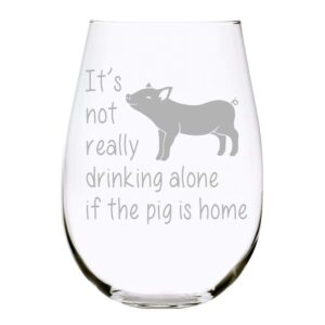 the pig is home stemless wine glass – ideal for pig lovers
