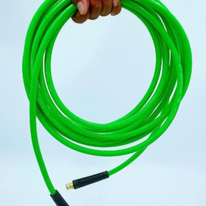 DP Dynamic Power Polyurethane Braided Air Hose 1/4" X 50 Ft with 10 pcs Compressor Accessories KIT, 200 PSI.