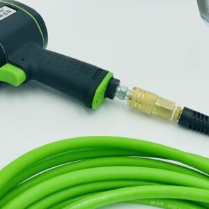 DP Dynamic Power Polyurethane Braided Air Hose 1/4" X 50 Ft with 10 pcs Compressor Accessories KIT, 200 PSI.