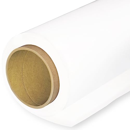 Huamei Seamless Photography Background Paper, White Photo Backdrop Paper Roll for Photoshoot, Video and Streaming #93 (6.8x16 Feet, Arctic White)