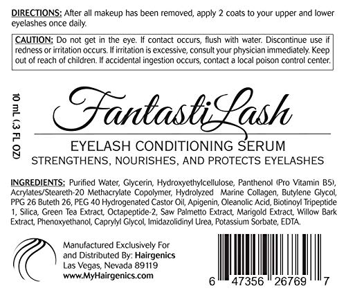 Hairgenics Pronexa FantastiLash – Eyelash Conditioner & Brow Conditioning Serum with Castor Oil Strengthens, Nourishes and Protects for Perfect Eyelashes and Brows.