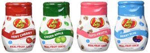 jelly belly drink mix - variety pack 4 bottles, naturally flavored water enhancer, sugar free, zero calorie, makes 96 drinks